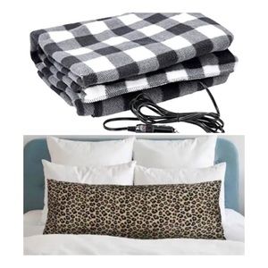 Cheetah Body Pillow & Electric Car Blanket.